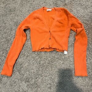 Cropped Good American Ribbed Cardigan